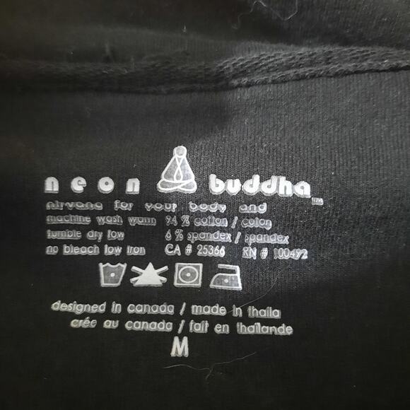 Neon Budda Womens Black Metal Studded Buttons Front Sleeves Collar Jacket Size M - Picture 3 of 4